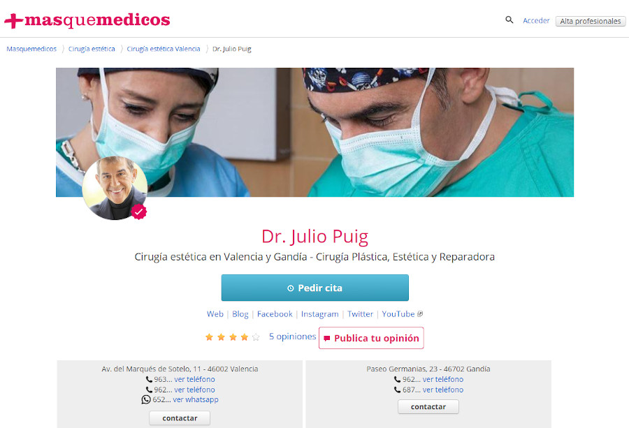 Dr. Julio Puig en masquemedicos